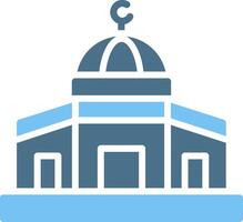 Al Aqsa Mosque Glyph Two Color Icon Design vector