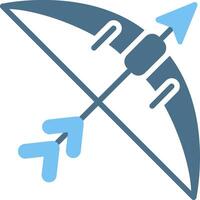 Artemis Glyph Two Color Icon Design vector