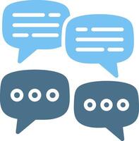 Comments Glyph Two Color Icon Design vector