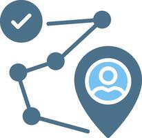 Customer Journey Glyph Two Color Icon Design vector