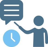 Lesson Glyph Two Color Icon Design vector