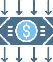Money Glyph Two Color Icon Design vector