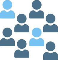 Population Glyph Two Color Icon Design vector
