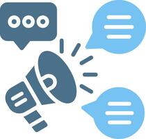 Propaganda Glyph Two Color Icon Design vector