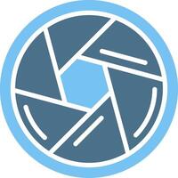 Shutter Glyph Two Color Icon Design vector