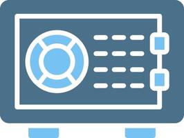Safe Box Glyph Two Color Icon Design vector
