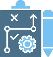 Strategy Glyph Two Color Icon Design vector