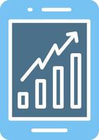 Business Graph Glyph Two Color Icon Design vector