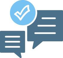 Chat Glyph Two Color Icon Design vector