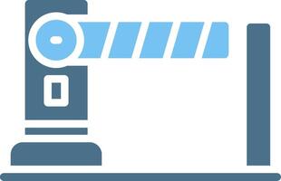 Checkpoint Glyph Two Color Icon Design vector