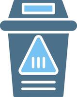 Bin Glyph Two Color Icon Design vector