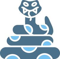Anaconda Glyph Two Color Icon Design vector