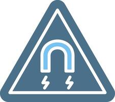 Magnetic Glyph Two Color Icon Design vector