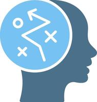 Strategy Glyph Two Color Icon Design vector