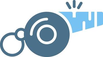 Whistle Glyph Two Color Icon Design vector