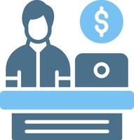 Office Glyph Two Color Icon Design vector