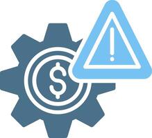 Risk Management Glyph Two Color Icon Design vector
