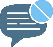 Forbidden Glyph Two Color Icon Design vector