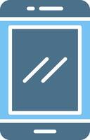 Mobile Phone Glyph Two Color Icon Design vector
