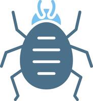 Mite Glyph Two Color Icon Design vector