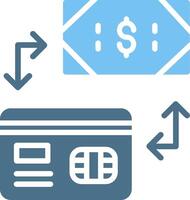 Payment Method Glyph Two Color Icon Design vector