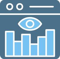 OnGlyph Two Color Web Traffic Glyph Two Color Icon Design vector