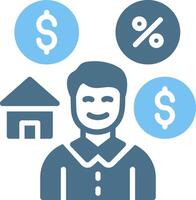 Payer Glyph Two Color Icon Design vector