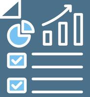 Report Glyph Two Color Icon Design vector
