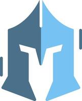 Spartan Glyph Two Color Icon Design vector
