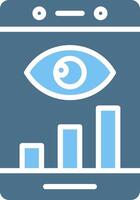 Vision Glyph Two Color Icon Design vector