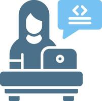 Developer Glyph Two Color Icon Design vector