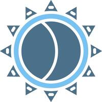 Eclipse Glyph Two Color Icon Design vector