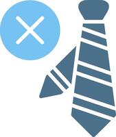 Tie Glyph Two Color Icon Design vector