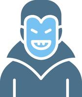 Vampire Glyph Two Color Icon Design vector
