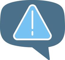 Warning Glyph Two Color Icon Design vector