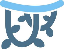 Vine Glyph Two Color Icon Design vector