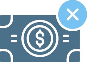 Cash Glyph Two Color Icon Design vector