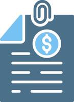 Files Glyph Two Color Icon Design vector