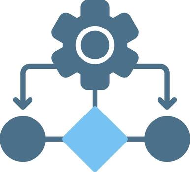 Logical Glyph Two Color Icon Design vector