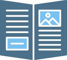 Magazine Glyph Two Color Icon Design vector