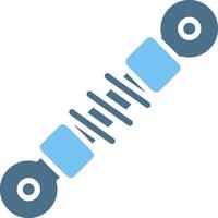 Shock Absorber Glyph Two Color Icon Design vector