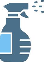 Spray Bottle Glyph Two Color Icon Design vector