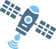Space Station Glyph Two Color Icon Design vector