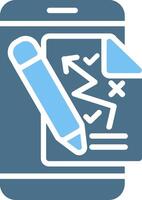 Planning Glyph Two Color Icon Design vector