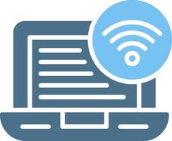 Wireless Connection Glyph Two Color Icon Design vector