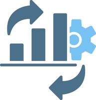Process Glyph Two Color Icon Design vector