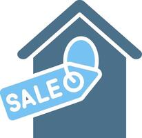 Property Sale Glyph Two Color Icon Design vector