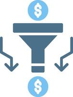 Sales PipeGlyph Two Color Glyph Two Color Icon Design vector