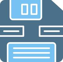 Floppy Glyph Two Color Icon Design vector