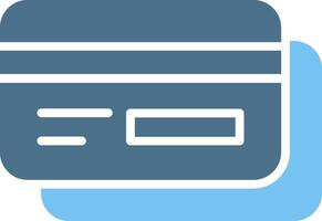 Debit Card Glyph Two Color Icon Design vector